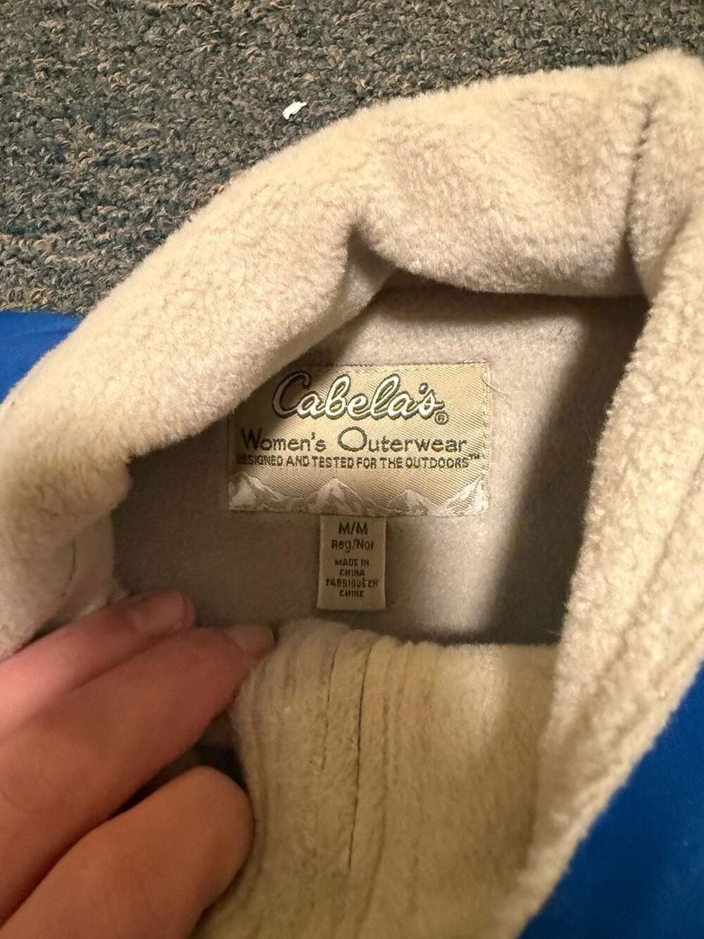 Cabela's Women's Blue Sherpa Fleece Lined Full Zip Utility Jacket Size Medium - Picture 2 of 7